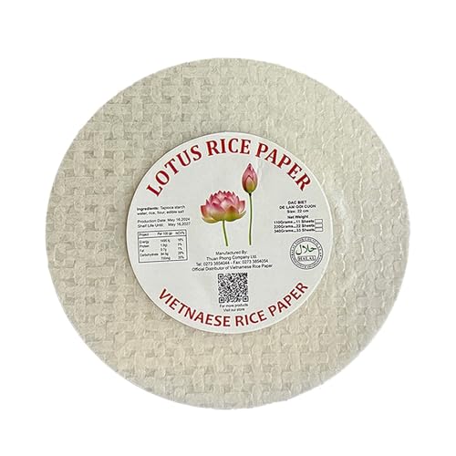 Lotus Rice paper 22cm | 220 Gram | 22 Sheets Thuong Hang Imported Vietnam