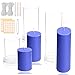 MILIVIXAY 3PCS Pillar Candle Molds - Plastic Cylinder Candle Mold Set for Candle Making-Candle Making Molds-60 Ft. of Wick, 50pcs Wick Stickers, 3pcs Wick Holders and 1pc Iron Wire Included as a Gift.