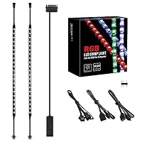 Speclux Adressierbarer IC LED Streifen ws2812b LED Strip Magnetisch PC Beleuchtung Innenbeleuchtung, 5V 3-Pin-ADD, Kompatibel mit Asus Aura, Asrock-LED, Gigabyte-Fusion – Ansicht 8