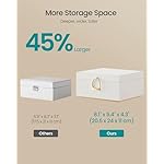SONGMICS 2-Layer Jewelry Box, Jewelry Organizer with Handle, Removable Jewelry Tray, Jewelry Storage, Floating Effect, 8.1 x 9.4 x 4.3 Inches, Gift Idea, White UJBC165W01 - Image 4