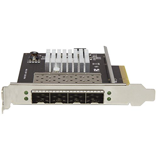 Image of StarTech.com Quad Port 10G SFP+ Network Card - Intel XL710 Open SFP+ Converged Adapter - PCIe 10 Gigabit Ethernet Server NIC - 10GbE Fiber Optic LAN Card - Dell PowerEdge HPE ProLiant (PEX10GSFP4I)