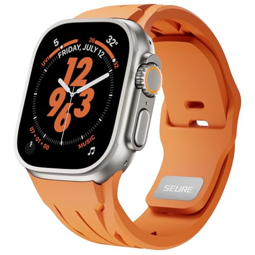 Bracelet silicone montre de rechange haute résistance premium compatible séries 44mm 45mm