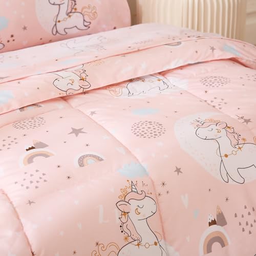 Jsd CA-JSD-4PC-TODDLER-PINK UNICORN Pink Unicorn Toddler Bedding Set thumb #4