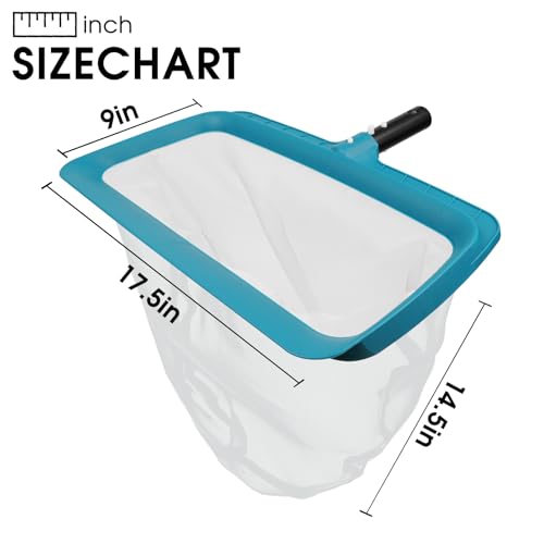 Poolwhale T001 Professional Pool Skimmer Net, Upgraded Extra Wide Scoop Edge, Swimming Leaf Rake thumb #1
