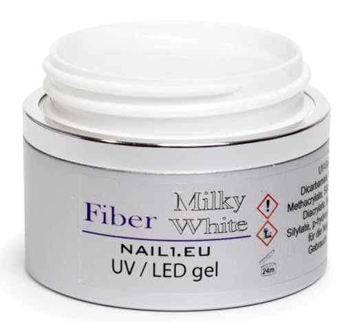 Gel UV/LED 1 fase FIBER Milky White 15 ml, baby