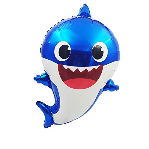 Baby Cute Shark Balloons, 5pcs Shark Family 24inch Balloons, Shark Themed Party Supplies and Decoration, For Baby Boy and Baby Girl Party Decoration, Gender reveal and Shark DIY events