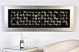 Holz / Kunststoff / Glas · weiß / silber / grau mit silbernem Rahmen und schwarzem Hintergrund. Die Rückseite ist mit Samt bezogen.