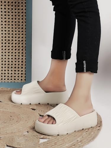 Image of EVA Women Slider | Lightweight Cushioned Slip-On Slides | Anti-Skid, Water-Friendly, Quick-Dry | Indoor /Outdoor Comfort