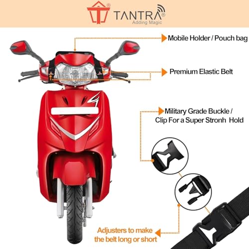 Image of Universal Mobile Holder /Stand /Mount Pouch for Scooters Scooty Activa Jupiter EV's | X1 Model...