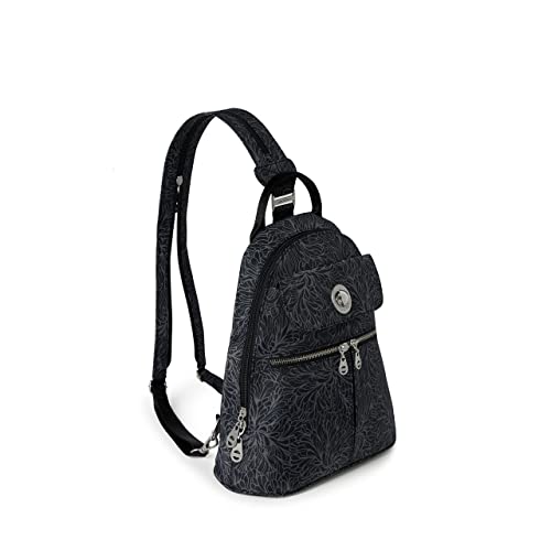 Baggallini Naples Convertible Backpack - Travel Sling Crossbody - 12" Nylon Handbag w/ RFID & Padded Tablet Sleeve - Image 5