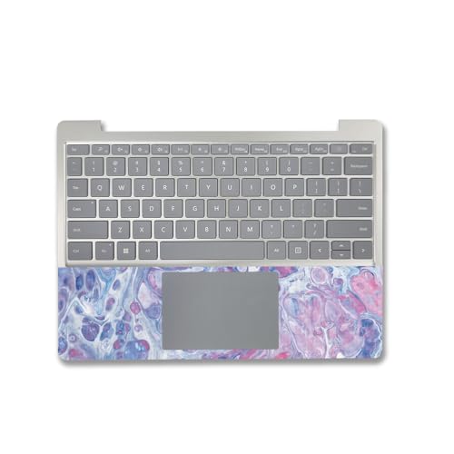Image of MightySkins Carbon Fiber Skin Compatible with Microsoft Surface Laptop Go 3 (2023) Full Wrap Kit - Pastel Pour | Protective, Durable Textured Carbon Fiber Finish | Made in The USA
