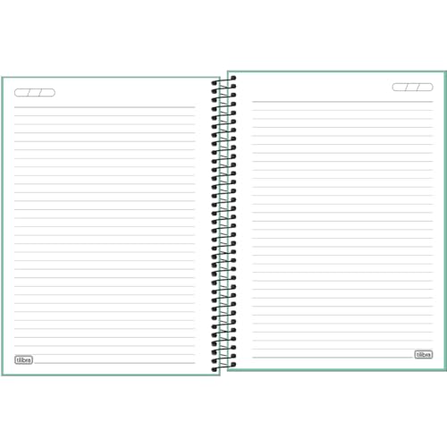 Tilibra - Caderno Espiral Capa Plástica Universitário 1 Matéria Neon Turquesa 80 Folhas, Formato: 20