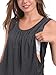 SUIEK Maternity Nursing Tank Tops Breastfeeding Tee Shirt Double Layer Sleeveless Pregnancy Shirt (Small, Charcoal)