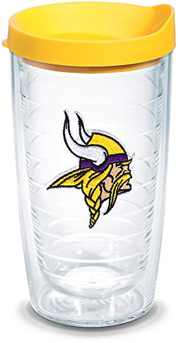 Image of Tervis NFL Minnesota Vikings - Primary Logo Made in USA Double Walled Insulated Tumbler Travel Cup Keeps Drinks Cold & Hot, 16oz, Classic