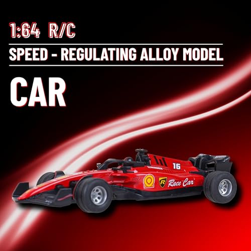 Image of Formula RC Racing Car for Kids Age 6+ Years 1:64 Scale Mini Rechargeable Remote Control Sports Car with APP Control, LED Lights, 3 Speed Modes & Type-C Charging | Formula Racer Toy Car