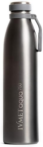 Miniatura 1 de IVMET Aqua - Botella térmica de acero inoxidable de doble pared aislada al vacío, termo de metal, cantimplora reutilizable para deportes, escuela,