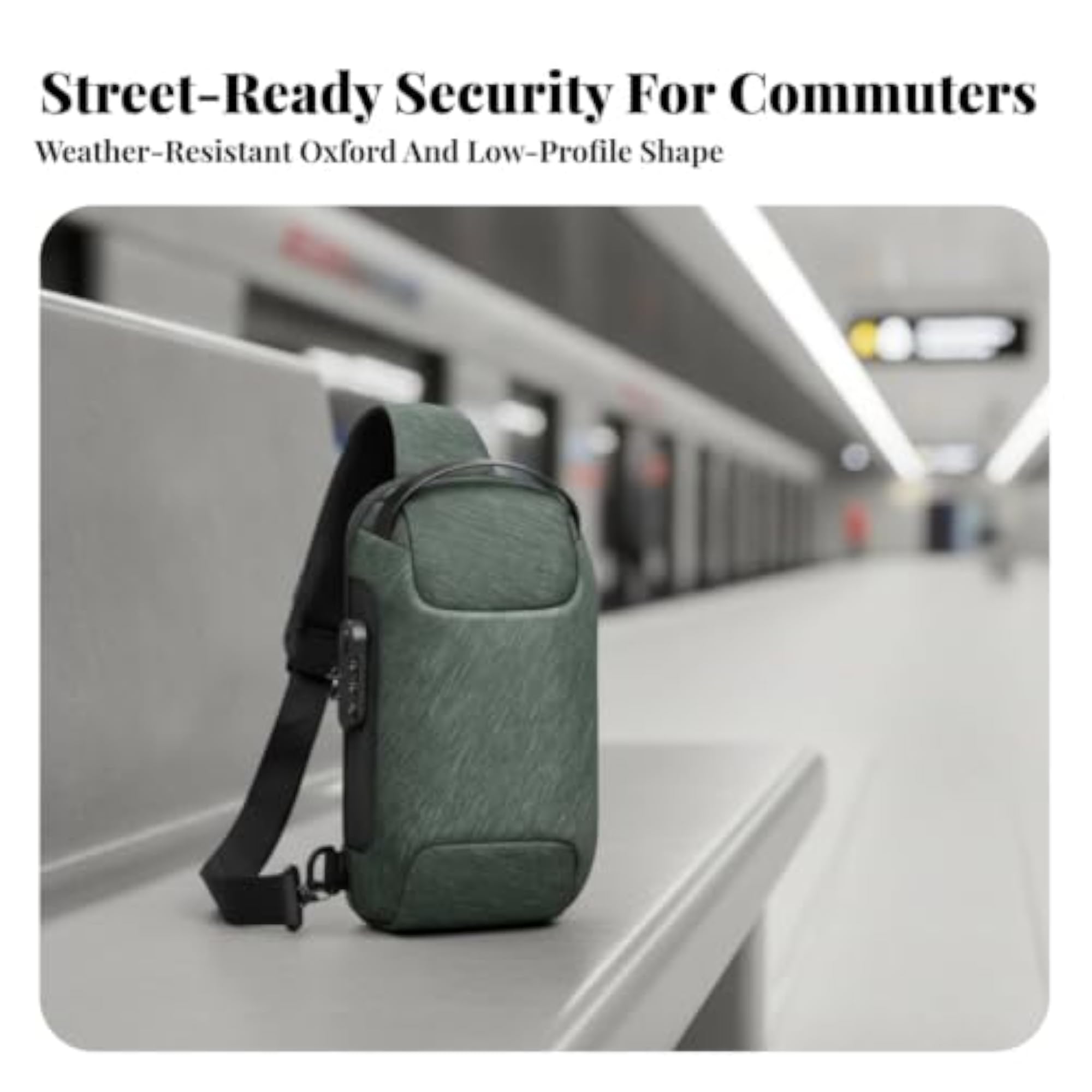Anti-Theft Crossbody Bag with Combination Lock