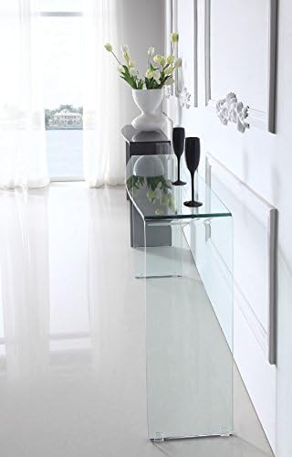 Glass Console Table Curved