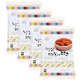 Tteokbokki Topokki - Rice Cake Pasta gruesa de arroz - Coreano Tradicional - Pasteles de Arroz en Bastones - Sin Gluten - Pack Laborawi (2400g)