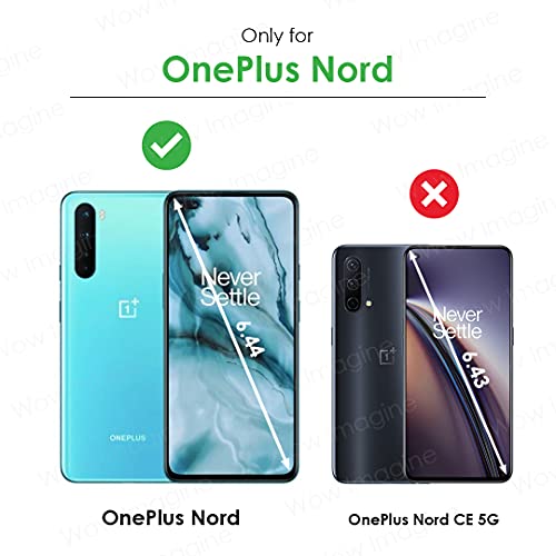 Image of WOW IMAGINE Shock Proof Back Case Mobile Cover for 1+ OnePlus Nord (Armor | Hybrid PC + TPU | Full Protection with Ring Holder Kickstand | Red)