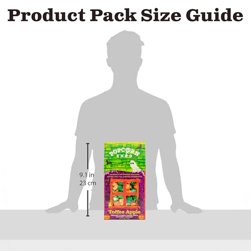 Popcorn Shed Toffee Apple Gourmet Popcorn (1 x 80g) - Orange & Green Toffee Apple Gourmet Popcorn, Easy & Low Calorie Snack, Perfect for Parties, Movie Nights & Gifting