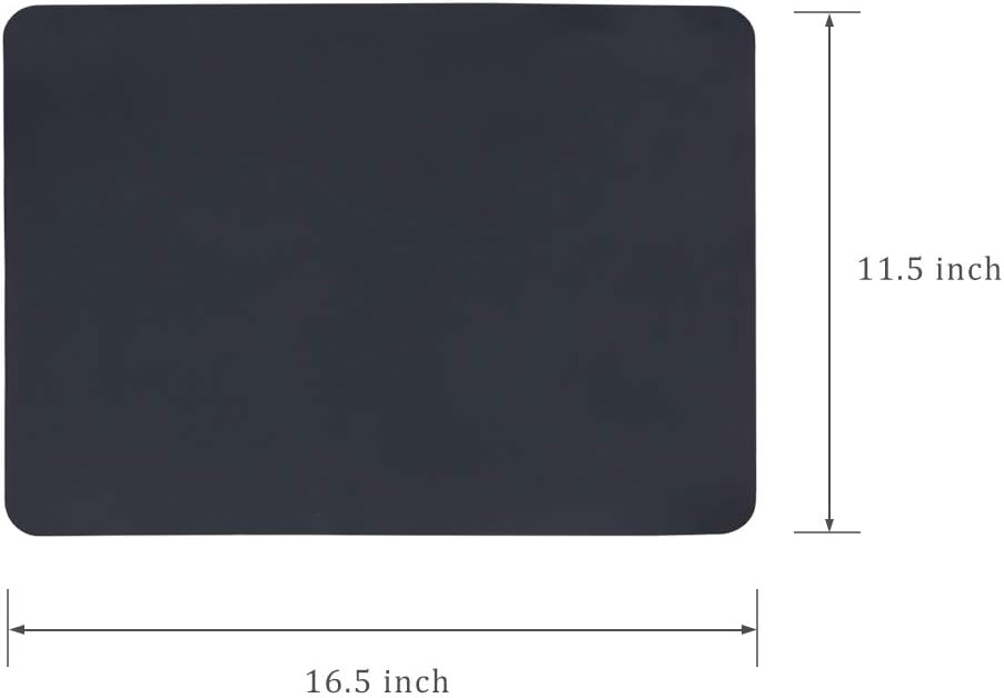 Webake Placemats Set of 4 Non-Slip Silicone Kitchen Oven Baking Mats Half Sheet Thicken Hot Mats 17.5 x 11.4 inch Heat Resistant Waterproof Insulation Mats(Washable)