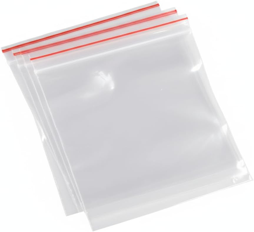 Premium Zip Lock Pouches/Bags for Prasad Bag Storage | Freezer RE-USABLE Zipper Bags | Ziplock Bags for Fridge Storage | Zip Lock Bags Medium Transparent (4"X 6") (50 Ziplock Pouch)