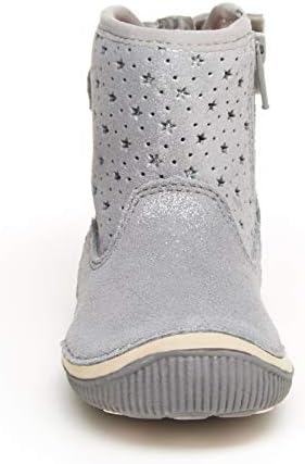 Stride Rite girls Srt Angie Bootie First Walker Shoe, Silver, 9.5 Toddler US | Image 4