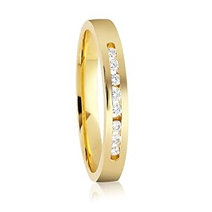 Diamond Line Diamond Line Damen - Ring 375er Gold 8 Diamanten ca. 0,10 ct gelbgold/weißgold Diamond Line Diamond Line Damen - Ring 375er Gold 8 Diamanten ca. 0,10 ct gelbgold/weißgold