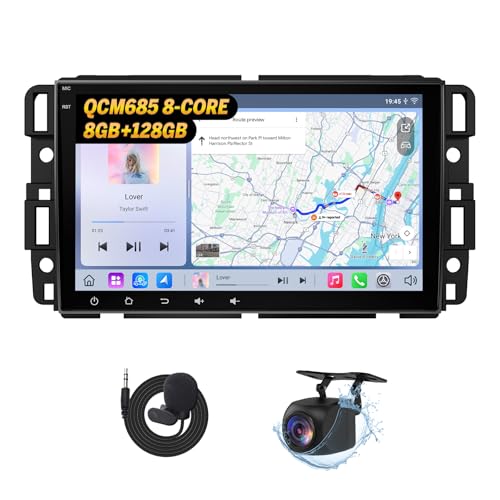 Image of Eonon GMX6S-PRO 8 inch QLED Car Stereo for Chevy /GMC /Buick (2007-2013), 8+128GBCar Audio, CarPlay & Android Auto,5G LTE, WiFi 6,DSP Audio,1080P Opt & Coax Output, Bluetooth