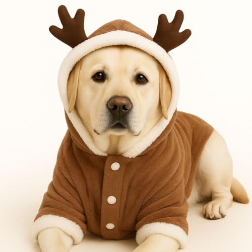 Fantasia de Alce para Cachorro e Gato Roupa Pet (Grande (L))