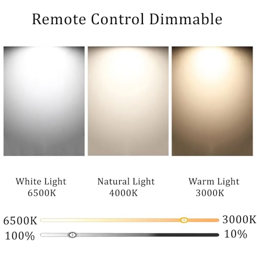 Plafonnier LED avec télécommande dimmable 3000K-6500K lampe moderne - 3