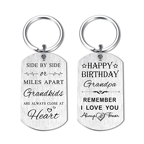 Degasken Grandpa Birthday Gifts Ideas, Happy Birthday Keychain For Grandfather #TOP7