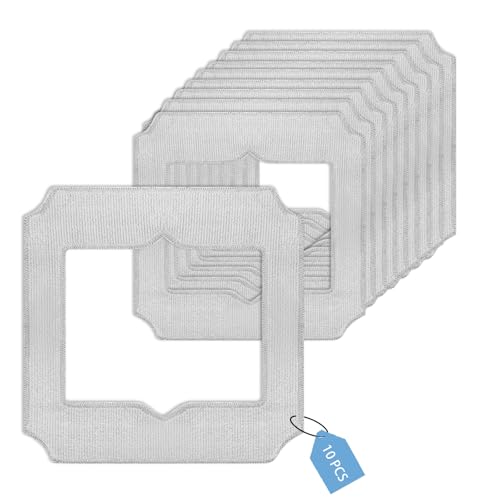 10 Stück für Ecovacs Winbot Mini Ersatzteile Wischtücher Reinigungstuch, Mikrofaser Reinigungspad für Ecovacs Winbot Mini Fensterputzroboter, ​W-CC02-0012 Wischmop Ersatz, für Fenstern Flecken, Staub