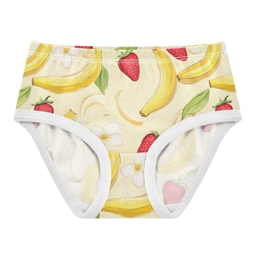 Wusikd Banana Peels Girls' Underwear Cotton Yellow Girls Briefs Soft Toddler Underwear 2T