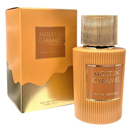 Molten Caramel, Eau De Parfum Gourmand, 100 Ml, Fragancia Dulce De Caramelo, Diseño Dorado Premium Molten Caramel, Eau De Parfum Gourmand, 100 Ml, Fragancia Dulce De Caramelo, Diseño Dorado Premium