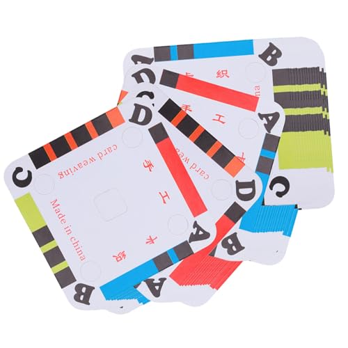 Cartes de tissage PLAFOPE en carton blanc pour métier à tisser manuel - Lot de 200 pièces
