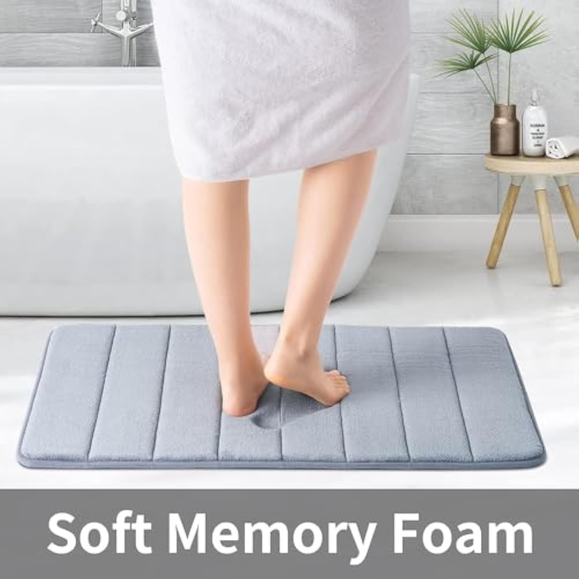 2 Piece Memory Foam Bath Mat Set