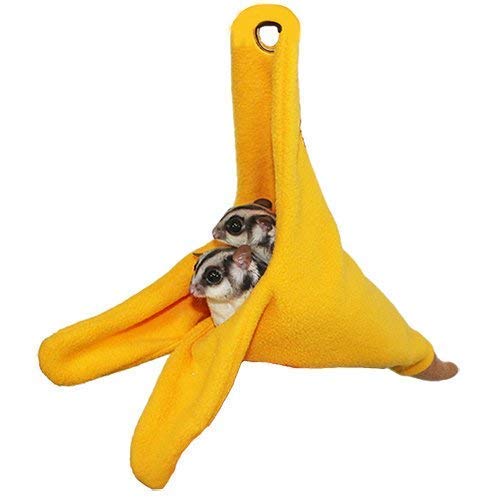 Exotic Nutrition Banana Nest Pouch - Hammocks and Bedding for Sugar Gliders, Rats, Squirrels, Hamsters, Gerbils & Small Pets