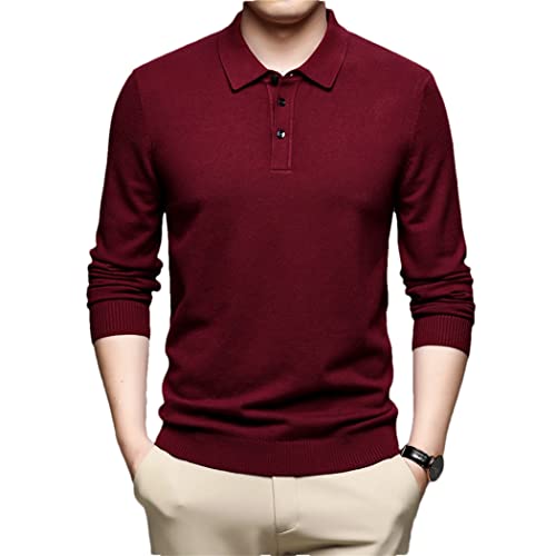 Pull en tricot pour l'automne et l'hiver vêtement chaud bordeaux taille L