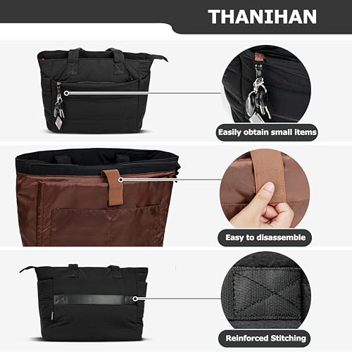 Image of Tote Bag for Women ，Travel Puffy Tote Bag For Women，Puffer Work Tote Handbag、Shoulder Bag Handbag for Travel, Work, Gym