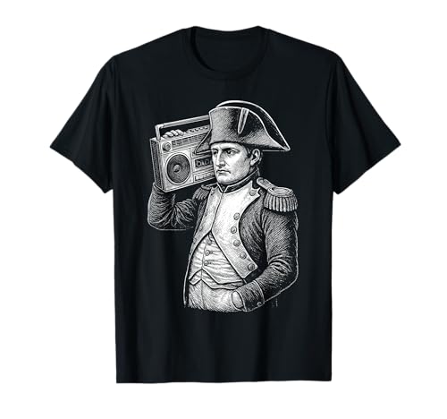 Napoleon Boombox Rétro Musique Histoire Humour Vintage Cadeau T-Shirt