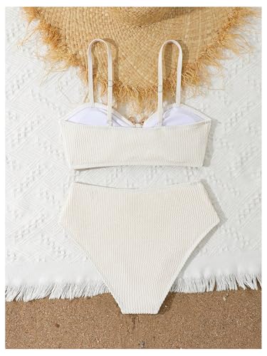 Image of RoseSeek Girl's 2 Piece Padded Bathing Suit Wireless Starfish Swimsuit Spaghetti Strap Vacation Beachwear Set