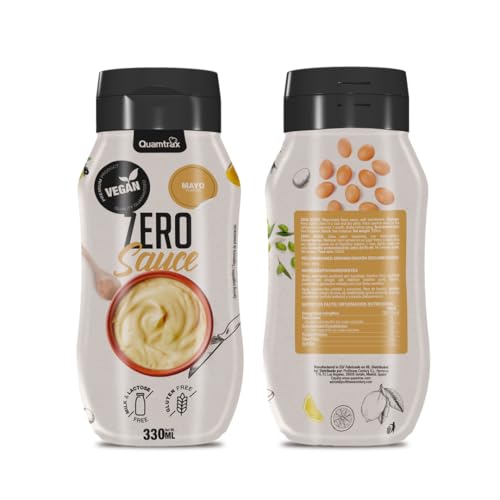 Quamtrax Nutrition - Salsa Gourmet Zero 0% Calorías - 330ml - Sabor auténtico, sin grasas y ligera (330, Mayonesa)