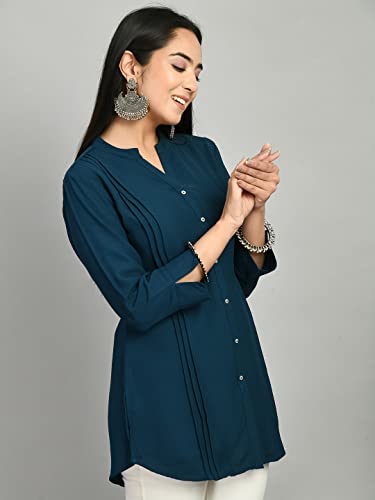 Image of Meesan Women's Casual Ethnic 3 /4 Sleeve Printed Tunic