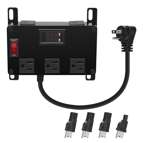 Regleta para mueble multimedia Zuomeng ZM-098, 5 tomas, color negro, 120V, 15A miniatura 1