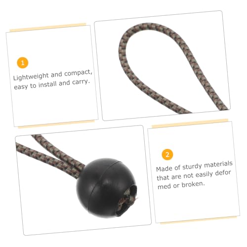Cuerda bungee con bolas de nailon premium marrón para fijación duradera de carpas 3