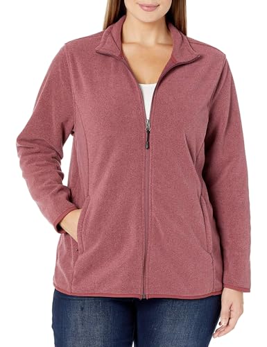 Image of Amazon Essentials Women's Classic-Fit Full-Zip Polar Soft Fleece Jacket, Outerwear Coat with Cuffs (Available in Plus Size)