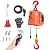 QNK Portable Electric Hoist Winch, 3-in-1 Electric Hoist Winch 1100lb 1500W 110V 120V Power Winch Crane with Remote Control 25 Feet Lifting Height Lift 16ft/min