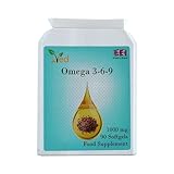 Ved Omega 3-6-9 Nahrungsergänzungsmittel in Weichkapselform, aus kaltgepresstem Leinsamenöl, 1000 mg, 90 Weichkapseln – Vorrat für 90 Tage.